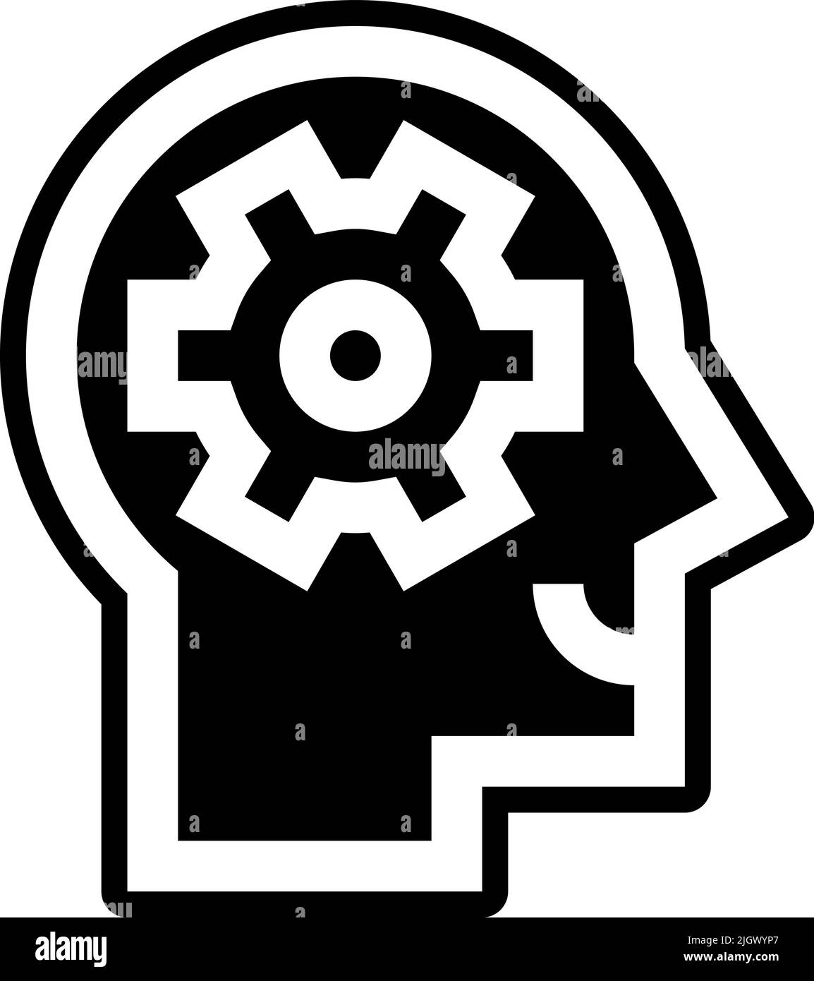 Icona di pensiero di economia circolare . Illustrazione Vettoriale