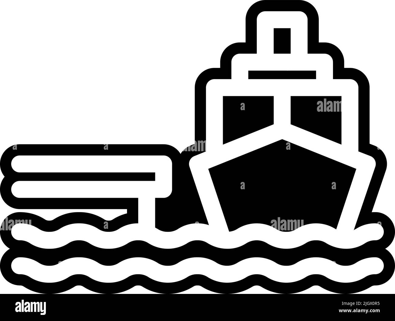 Città amenità porto icona . Illustrazione Vettoriale