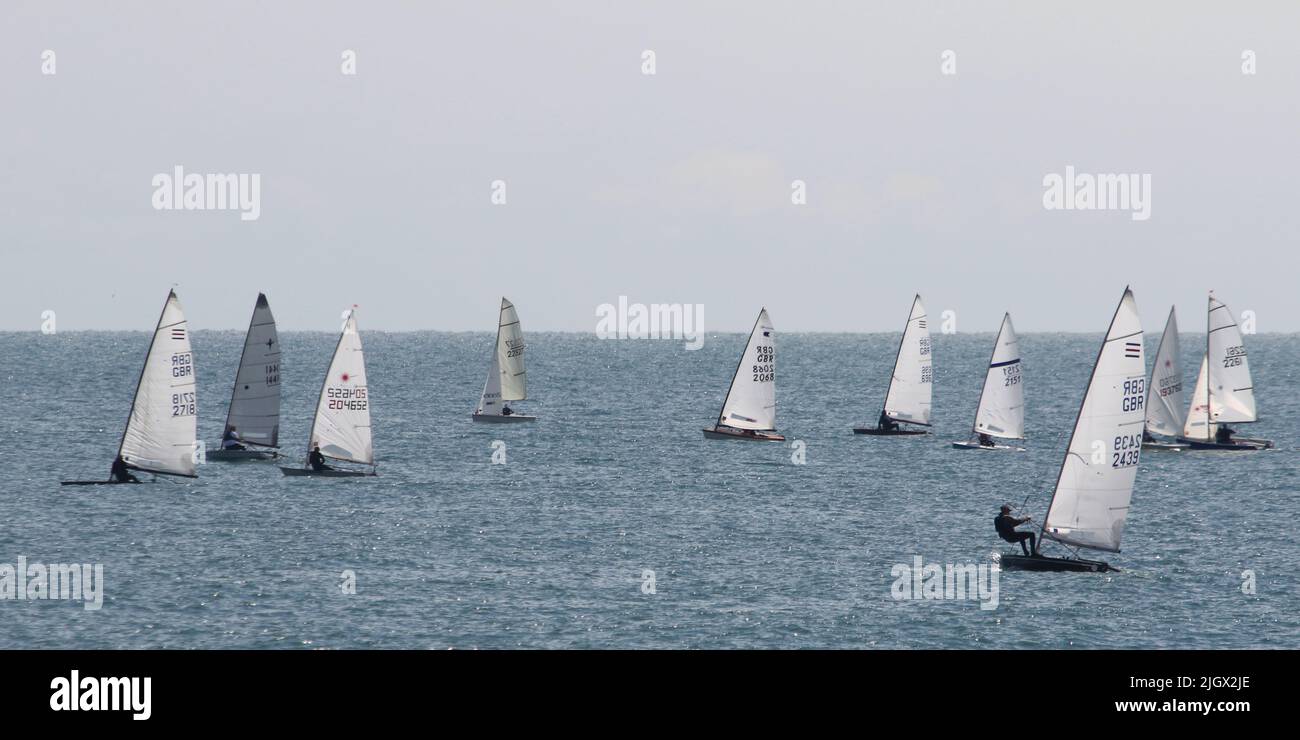 L'uomo del Kent Regatta un evento di vela a Broadstairs, Kent Foto Stock