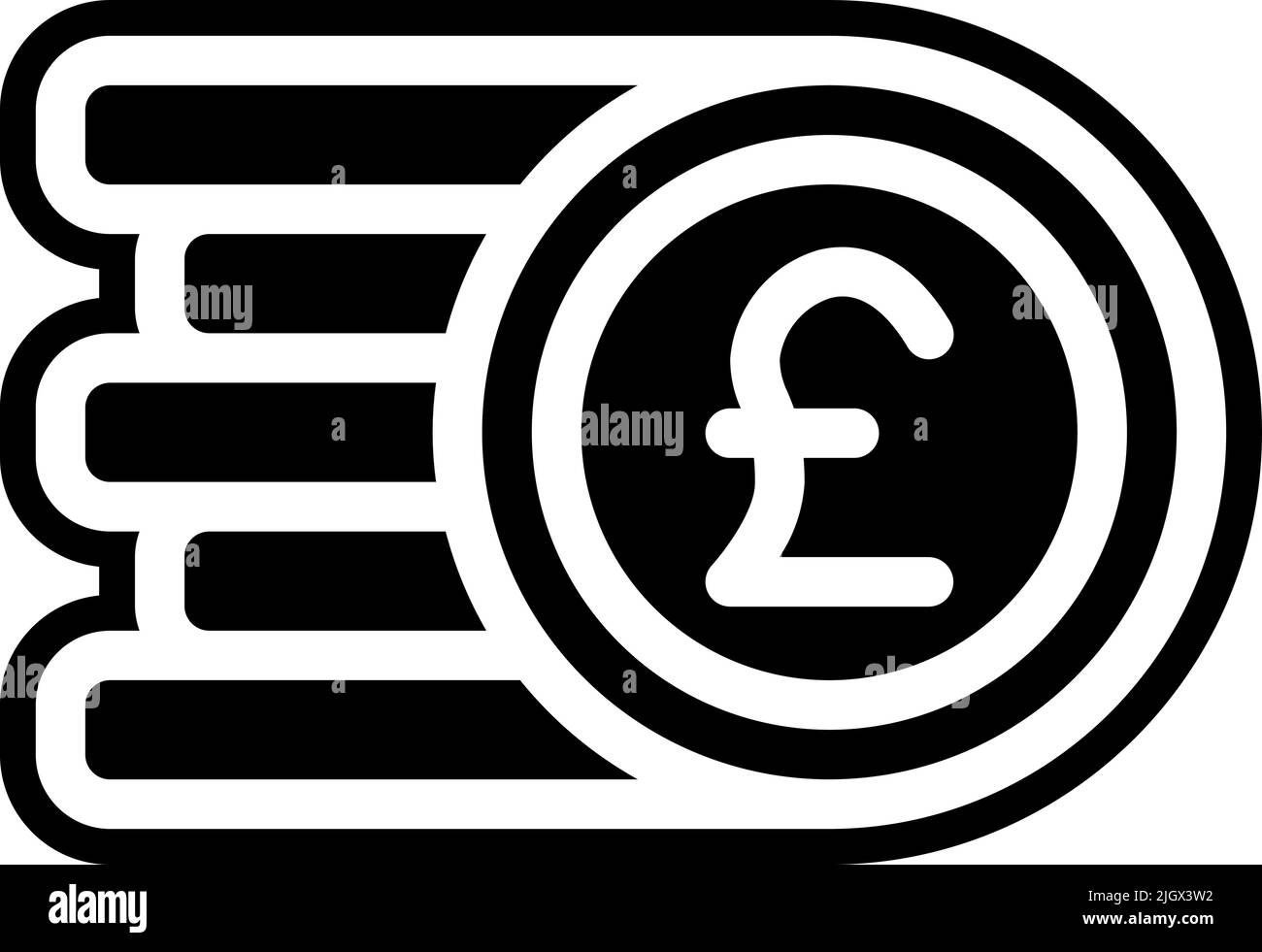 Icona sterlina valuta . Illustrazione Vettoriale