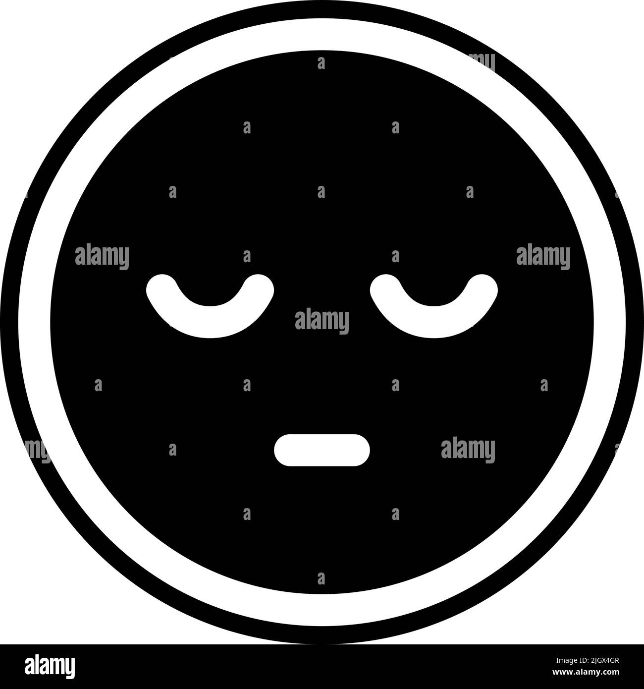 Emoji ed emoticon icona pensiva . Illustrazione Vettoriale