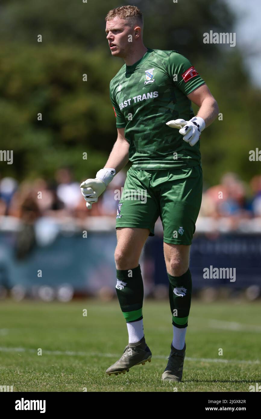 Grimsby, Inghilterra, 9th luglio 2022. Tom Jackson di Cleethorpes Town durante la partita di prima stagione al Linden Club di Grimsby. Il credito d'immagine dovrebbe essere: Jonathan Moscrop / Sportimage Foto Stock