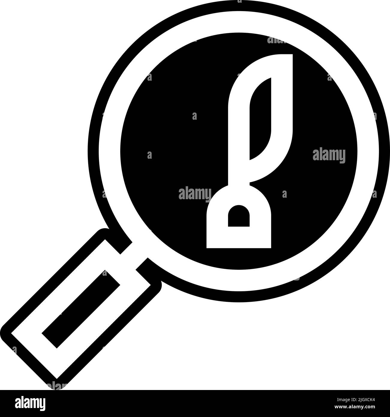 Icona di falso controllo notizie . Illustrazione Vettoriale