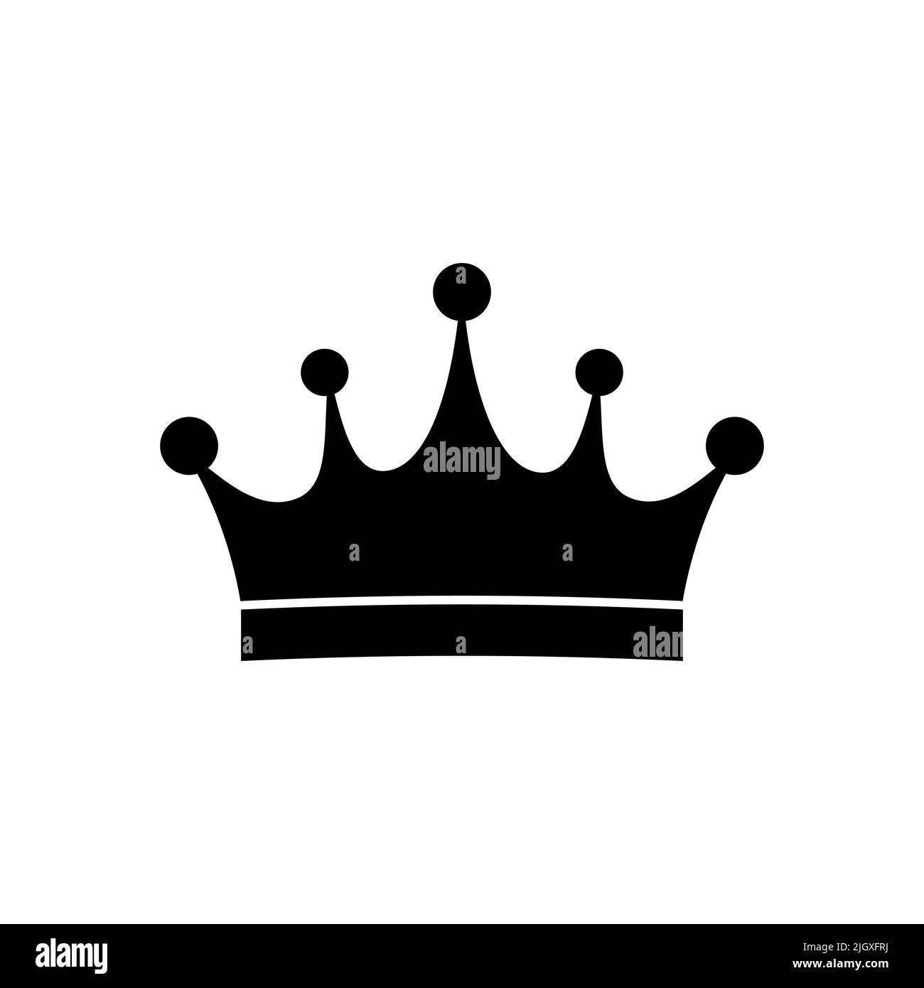 Icona della corona isolata su sfondo bianco. Illustrazione vettoriale Illustrazione Vettoriale