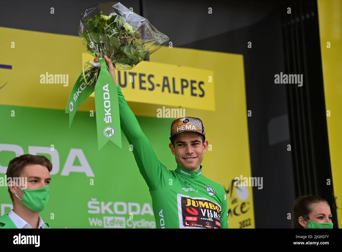 Durante la fase 11 del Tour De France, Albertville a col du Granon Serre Chevalier. Pete Goding/Godingimages Foto Stock