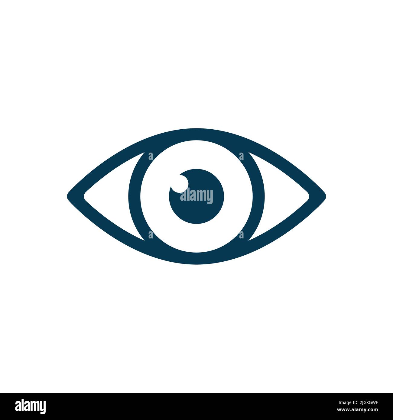 Vettore icona occhio isolato su sfondo bianco Illustrazione Vettoriale