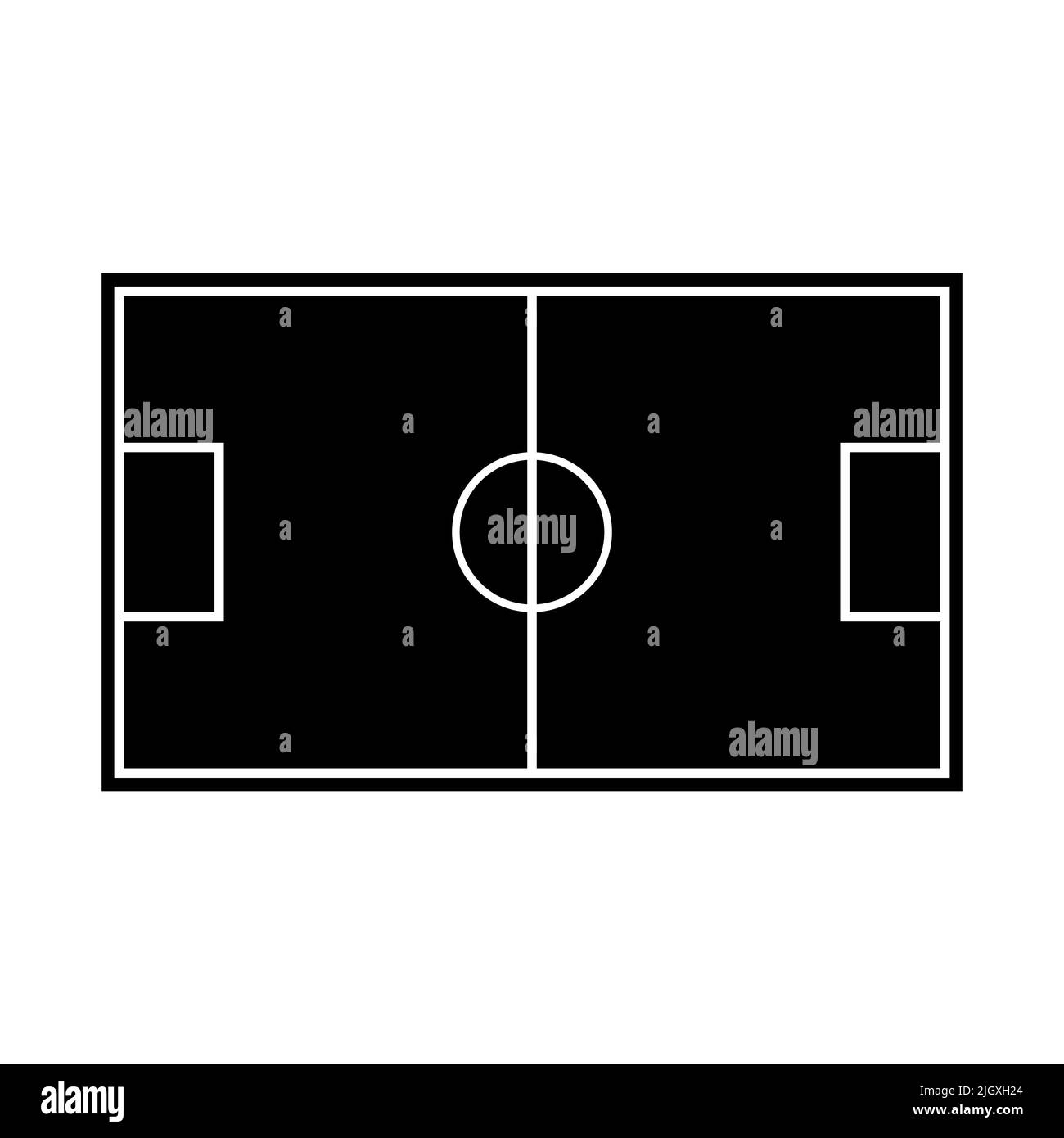 Vettore icona campo di calcio isolato su sfondo bianco Illustrazione Vettoriale