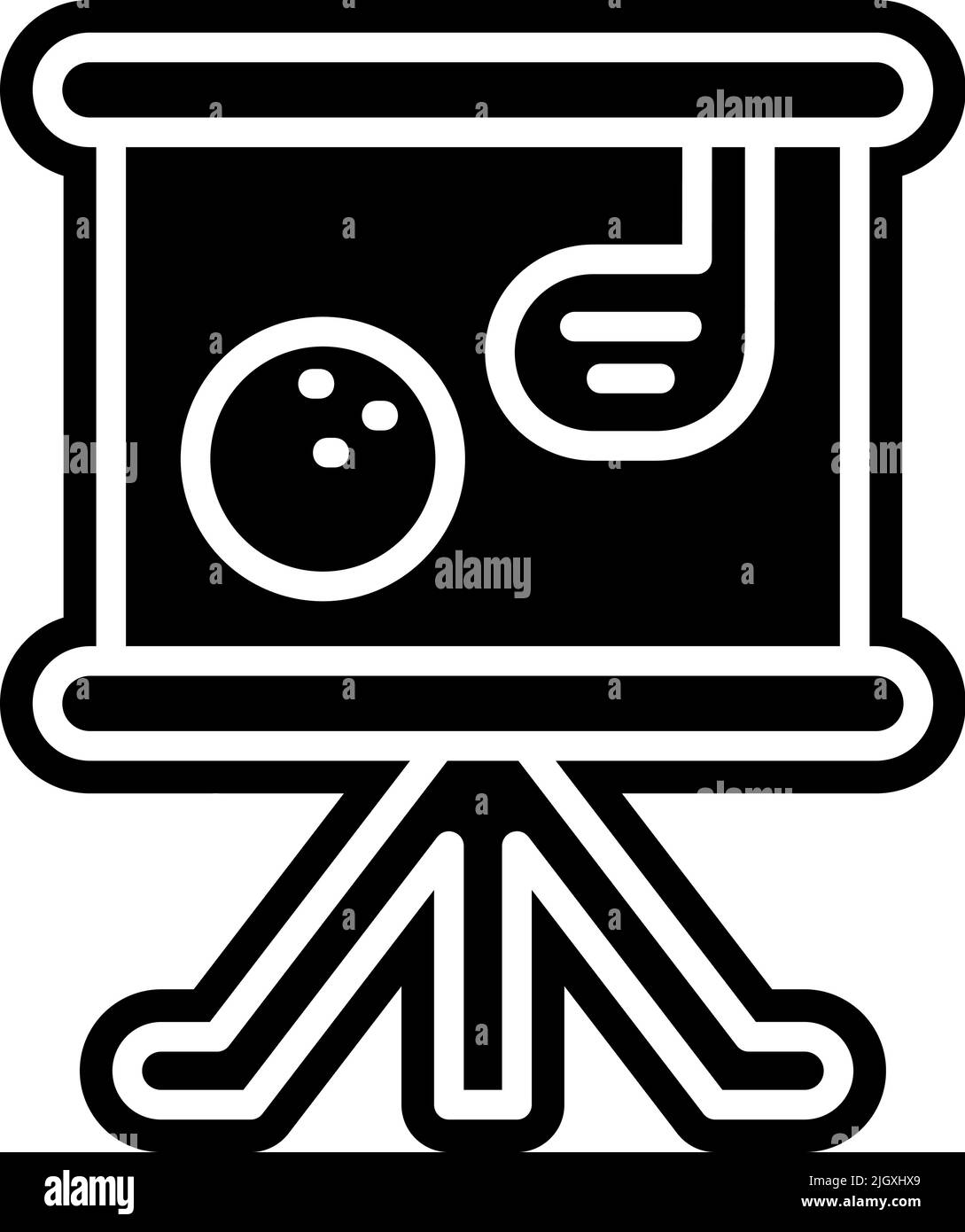 Campo da golf icona . Illustrazione Vettoriale