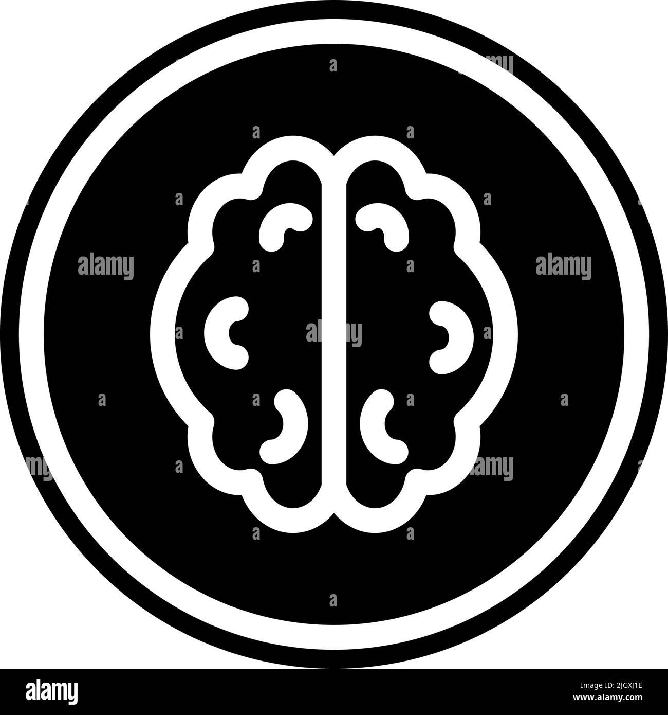 Icona del cervello sanitario . Illustrazione Vettoriale