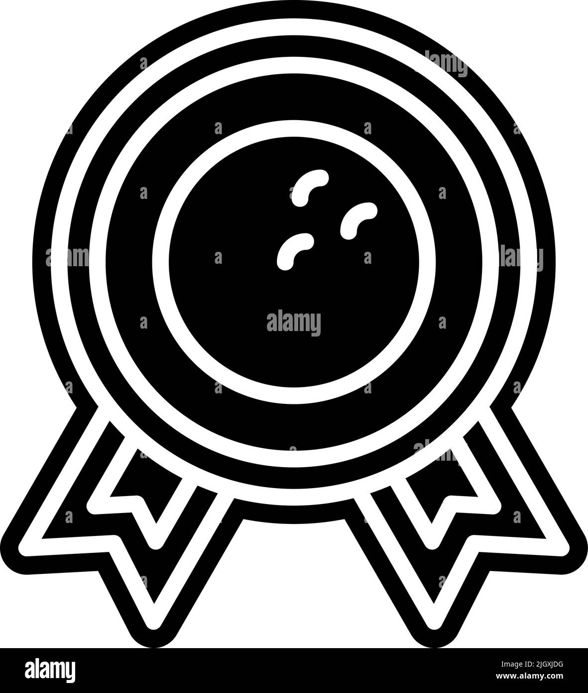 Icona medaglia di golf . Illustrazione Vettoriale