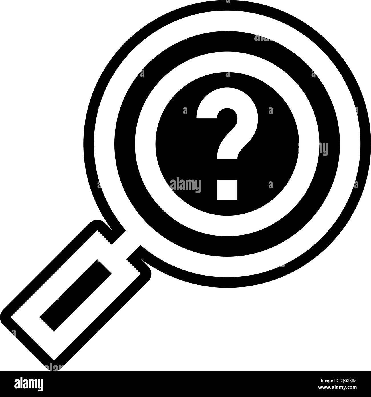Icona di ricerca Guida e supporto . Illustrazione Vettoriale