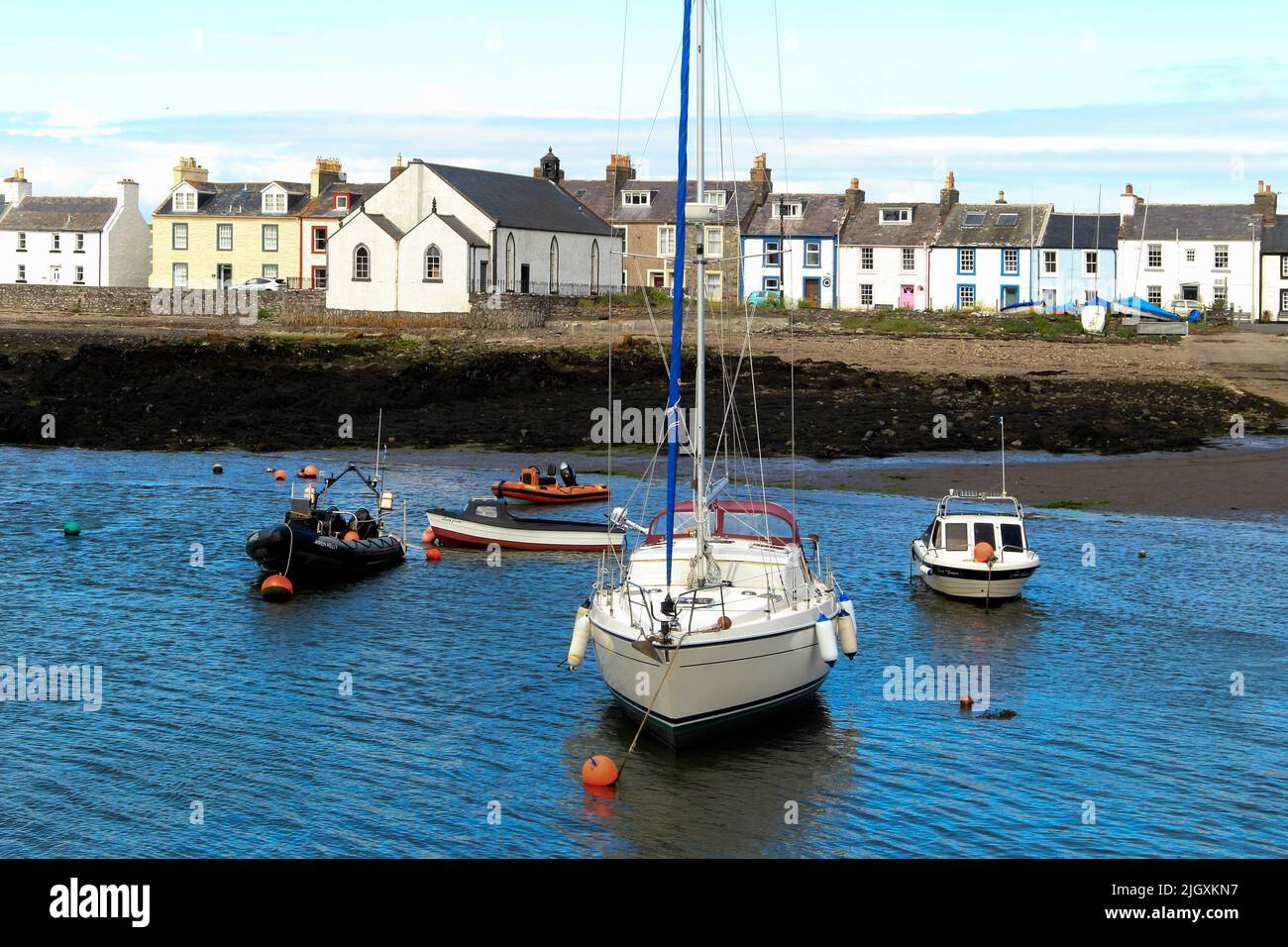 Barche, Isola di Whithorn, Dumfries & Galloway, Scotland, Regno Unito Foto Stock