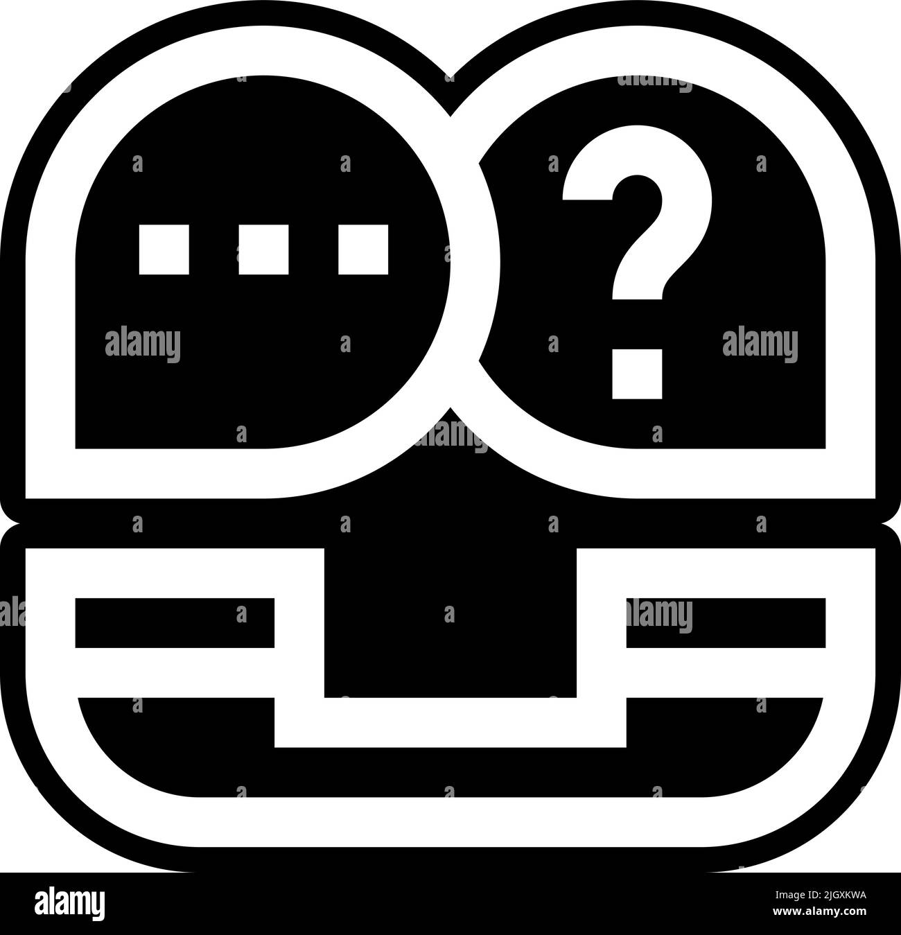 Icona della domanda Guida e supporto . Illustrazione Vettoriale