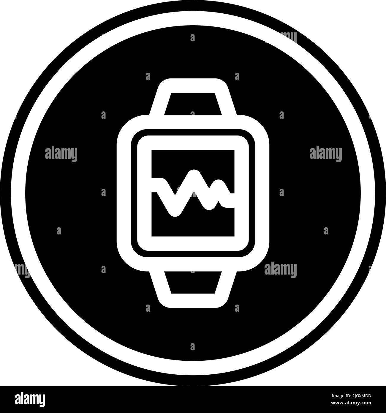 Icona dello smartwatch per il settore sanitario . Illustrazione Vettoriale