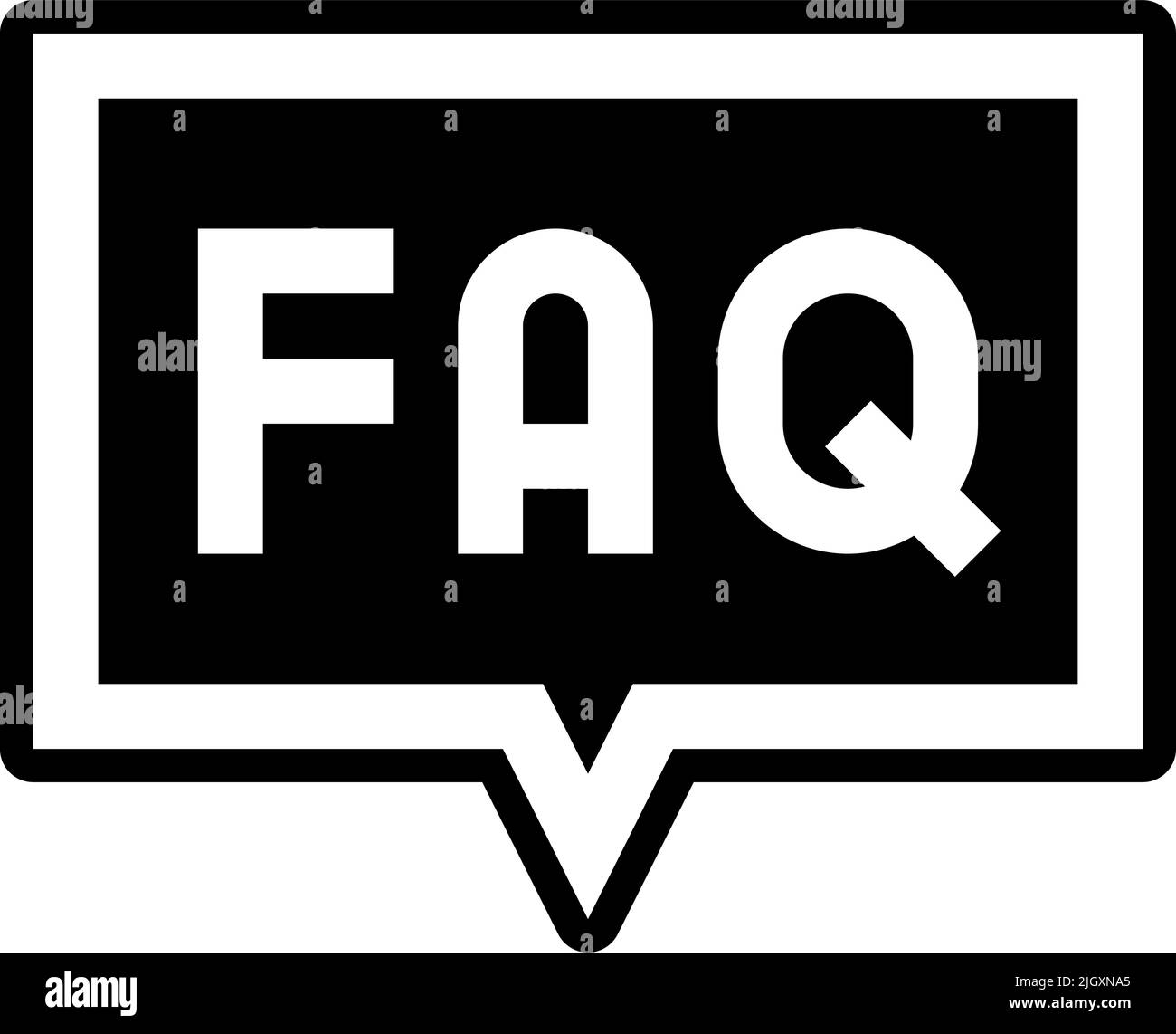 Icona FAQ Guida e supporto . Illustrazione Vettoriale