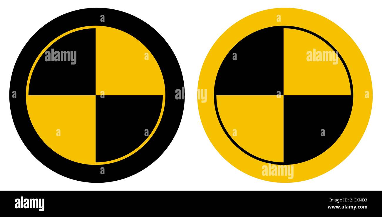 Prova d'urto fittizia, icona del simbolo di sicurezza della vettura Illustrazione Vettoriale