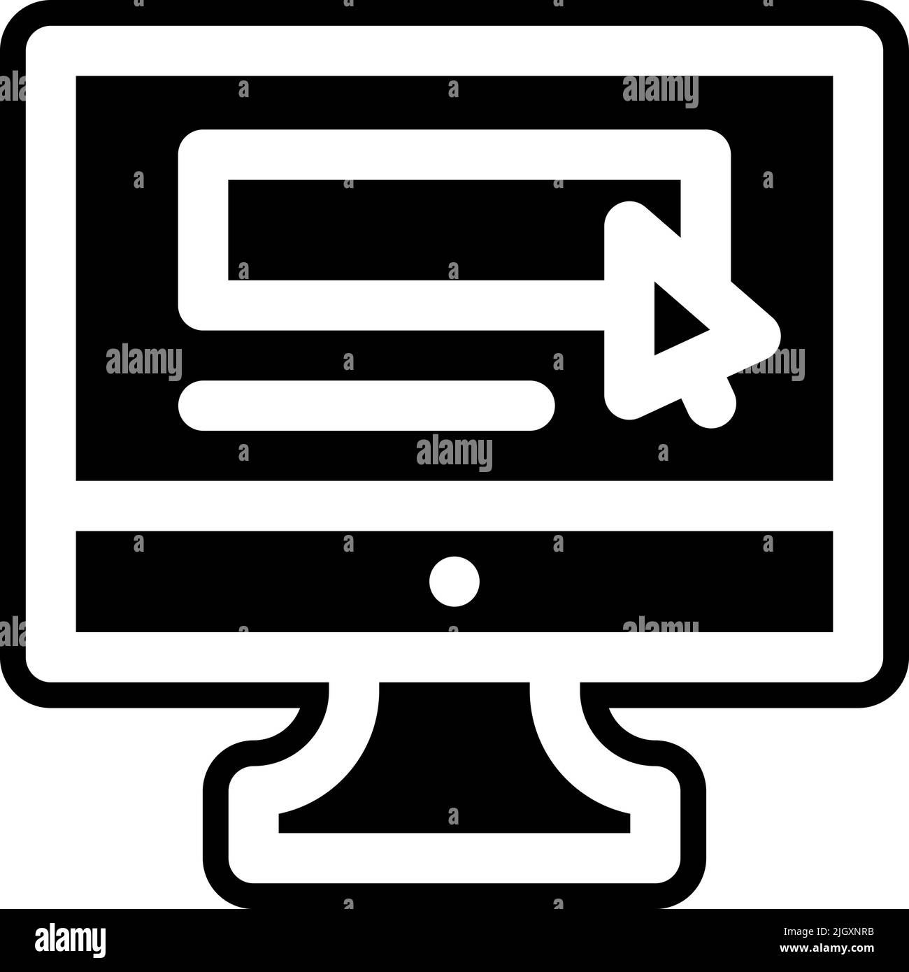 Icona del computer domestico . Illustrazione Vettoriale