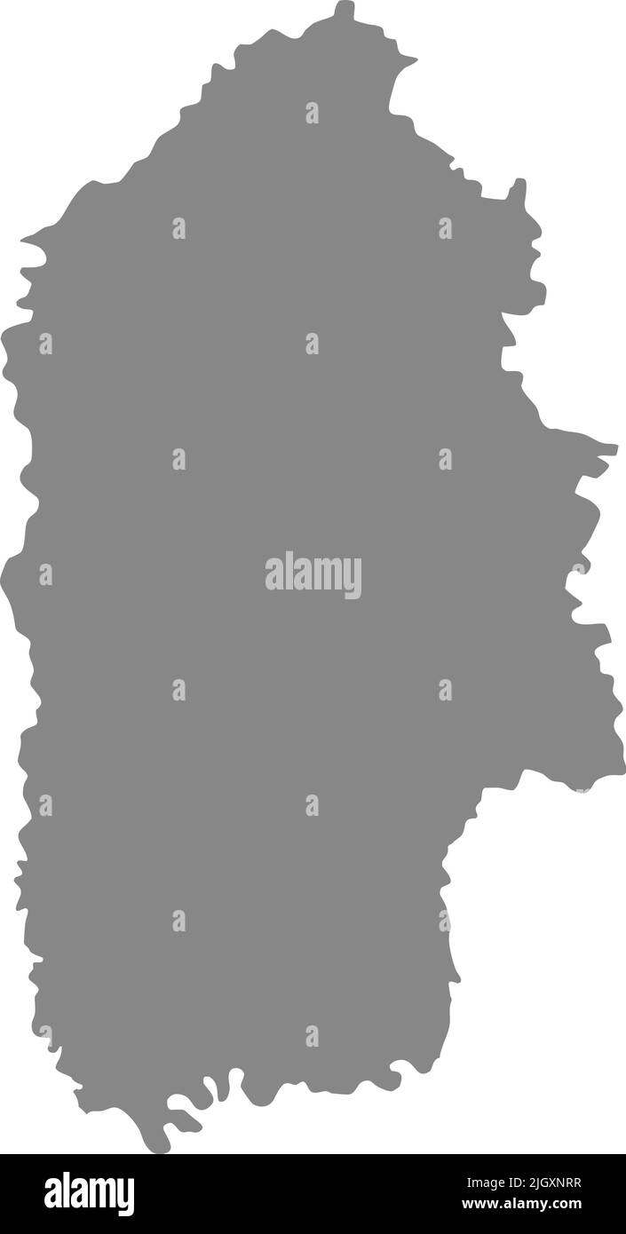 Mappa grigia dell'OBLAST KHMELNYTSKYI, UCRAINA Illustrazione Vettoriale