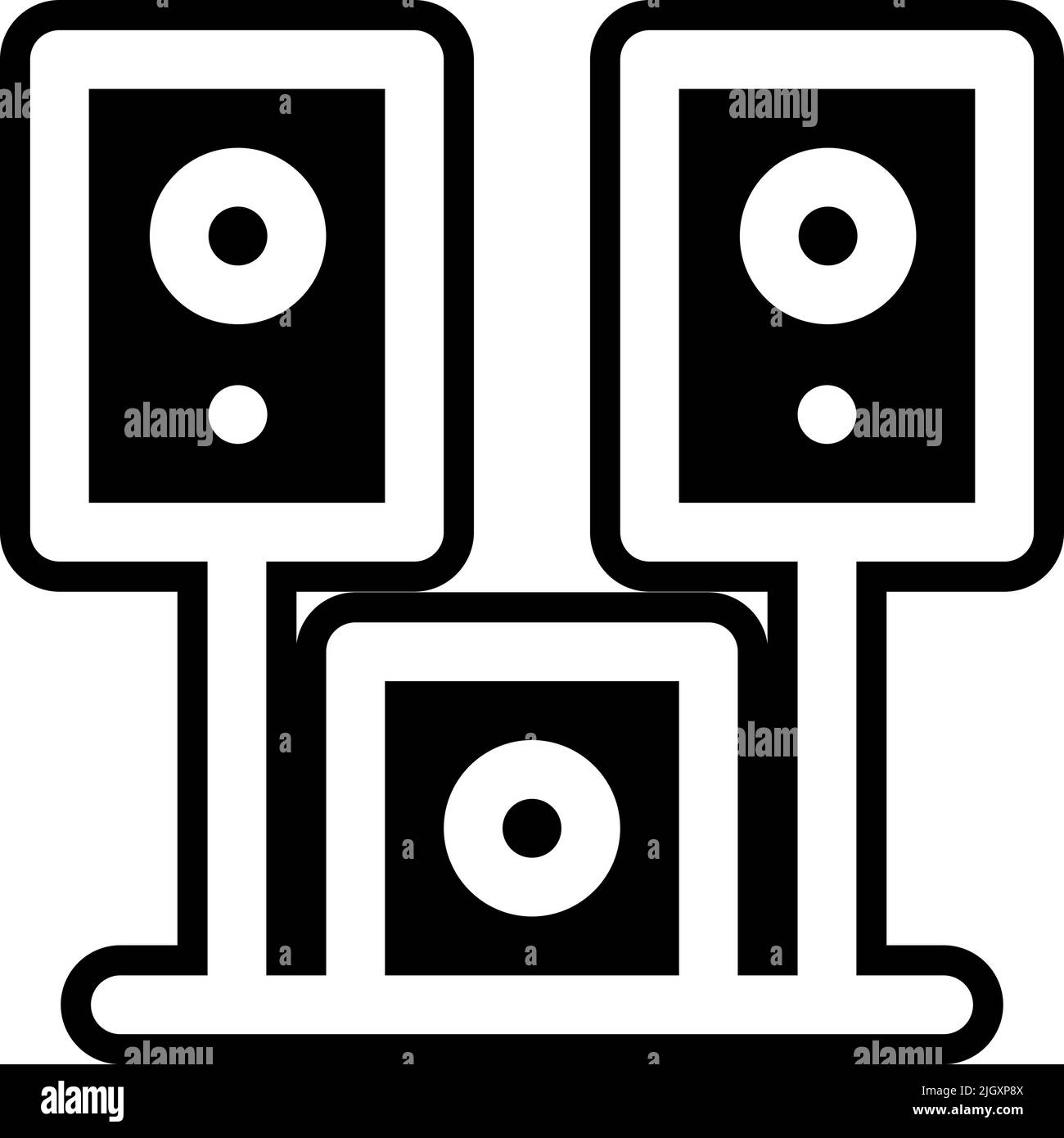 Icona home theater delle famiglie . Illustrazione Vettoriale
