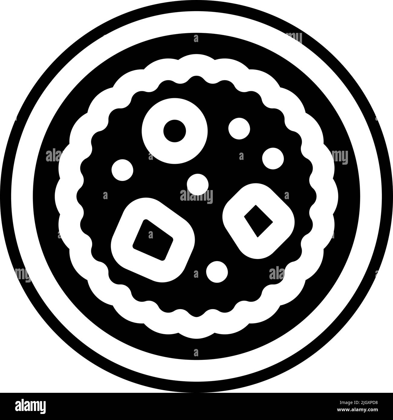 Cibo indù biryani icona . Illustrazione Vettoriale