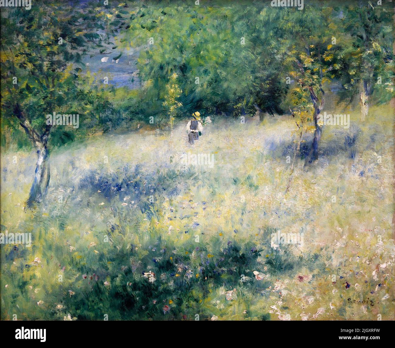Primavera, Chatoul di Pierre Auguste Renoir (1841-1919), olio su tela, c.. 1873 Foto Stock