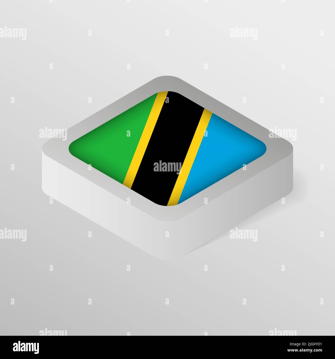 EPS10 Vector Patriotic Shield con bandiera della Tanzania. Un elemento di impatto per l'uso che si desidera fare di esso. Illustrazione Vettoriale