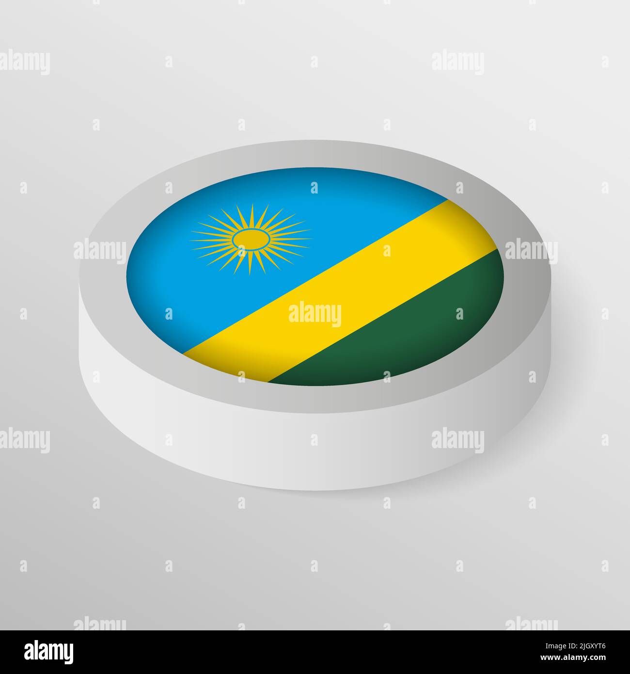 EPS10 Vector scudo patriottico con bandiera del Ruanda. Un elemento di impatto per l'uso che si desidera fare di esso. Illustrazione Vettoriale