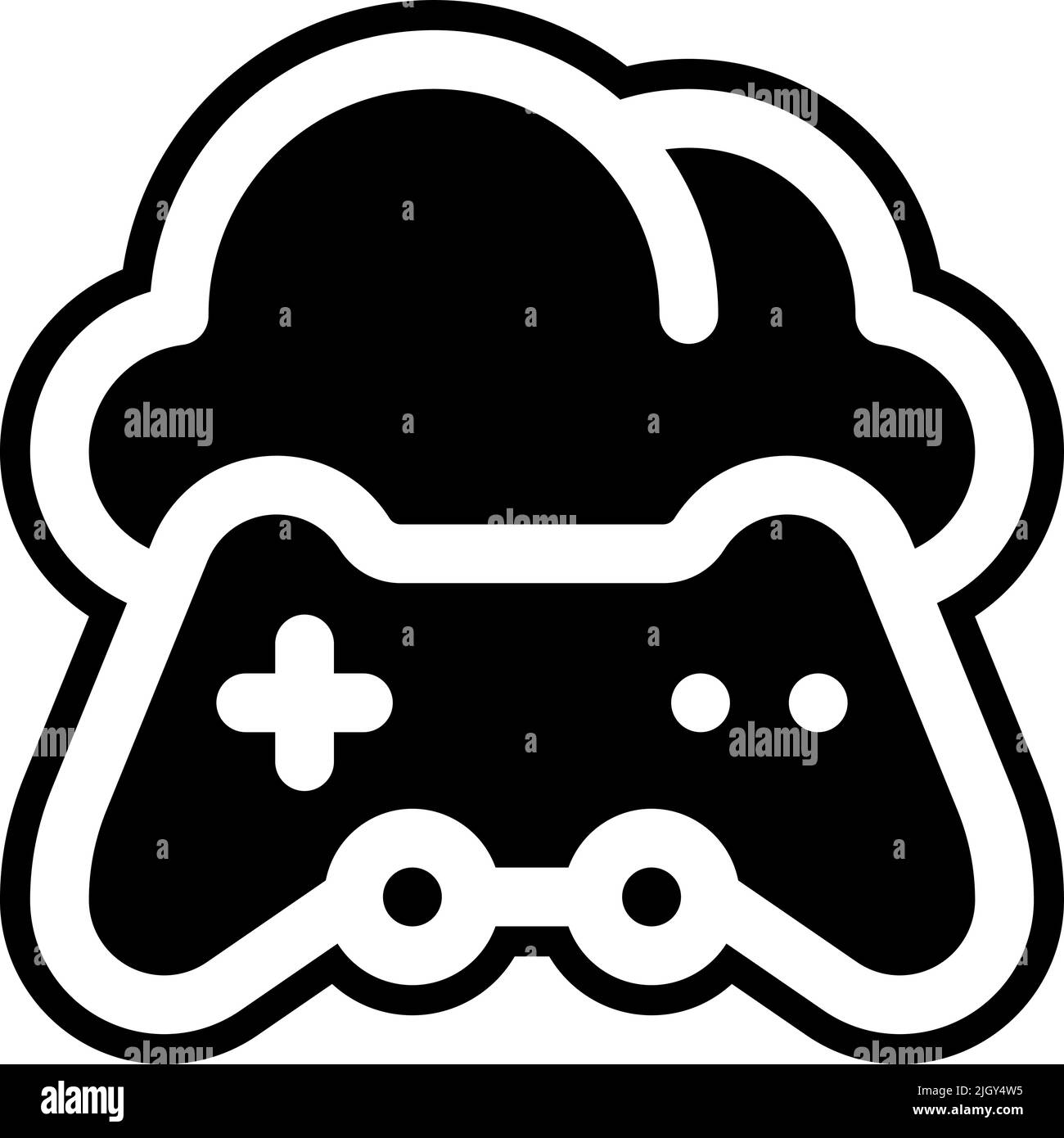 Icona del cloud del gioco online . Illustrazione Vettoriale