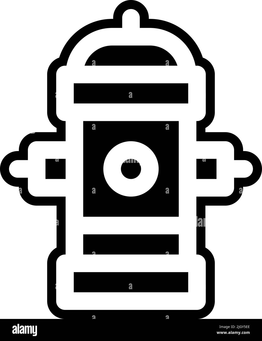 Icona dell'idrante idraulico . Illustrazione Vettoriale