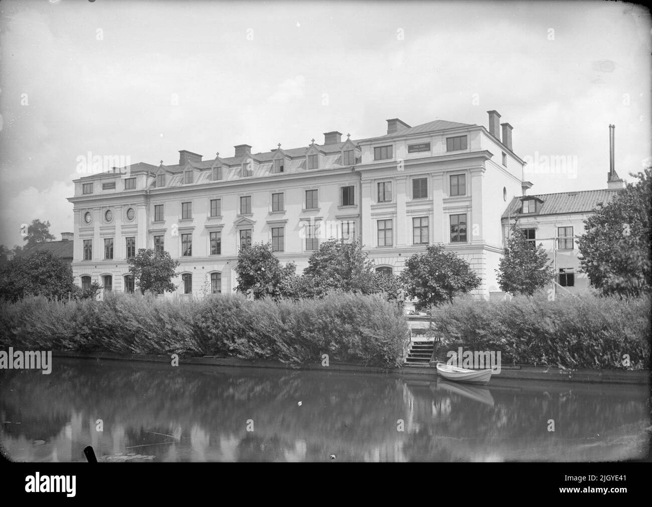 Fjellstedska School, il quartiere della Tigre, Uppsala prima del 1914. Mountain Square School, il quartiere Tiger, Uppsala prima del 1914 Foto Stock