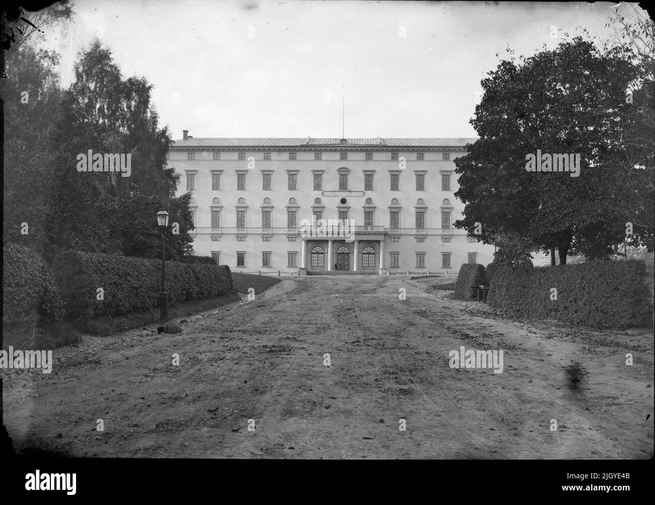 Uppsala University Library, Carolina Reviva, da Carolinabacken, Uppsala, prima del 1914. Uppsala University Library, Carolina Reviva, da Carolinabacken, Uppsala, prima del 1914 Foto Stock