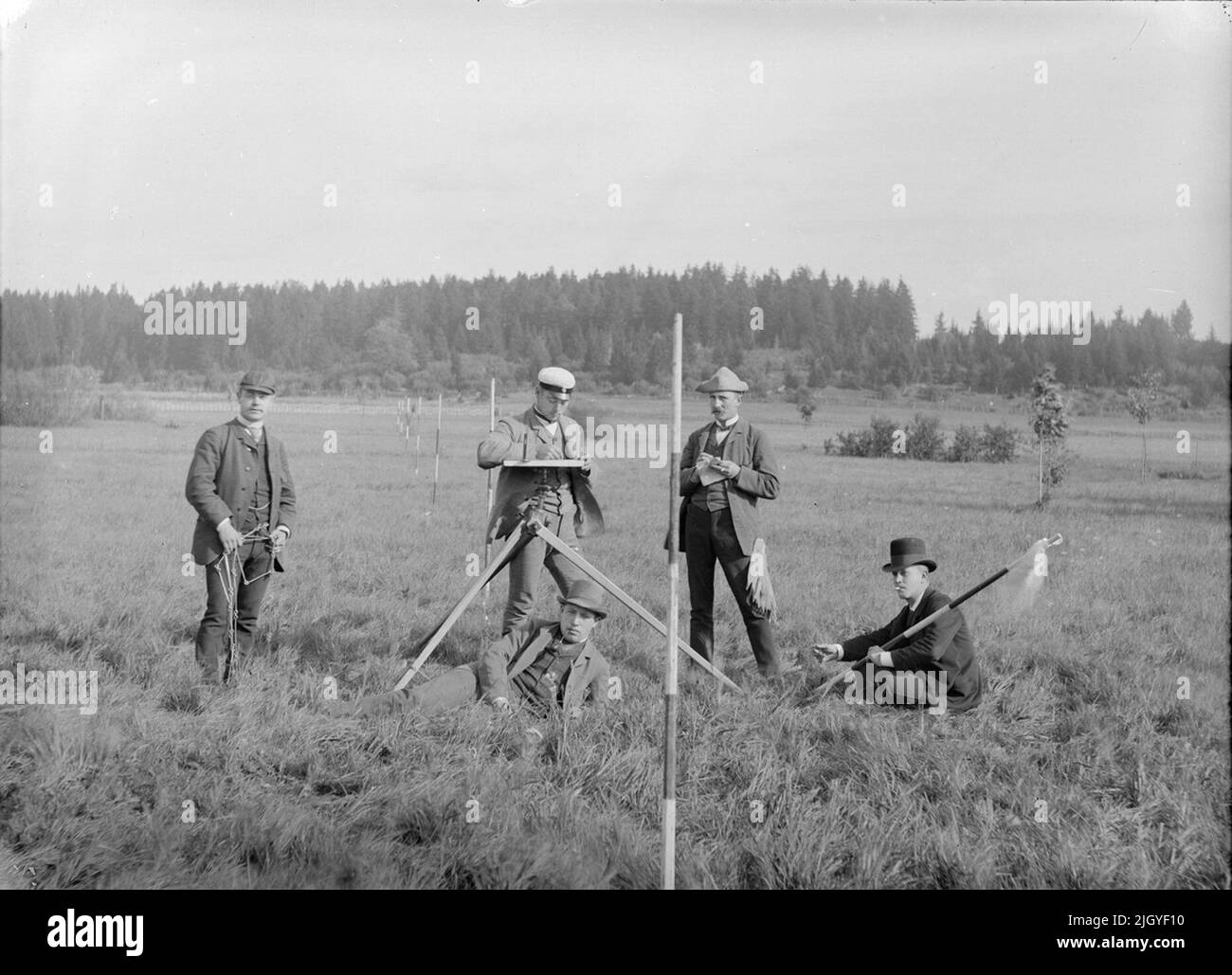 Legge di misurazione 4 all'Istituto agricolo di Ultuna, Uppsala 1889. Legge di misurazione 4 all'Istituto agricolo di Ultuna, Uppsala 1889 Foto Stock