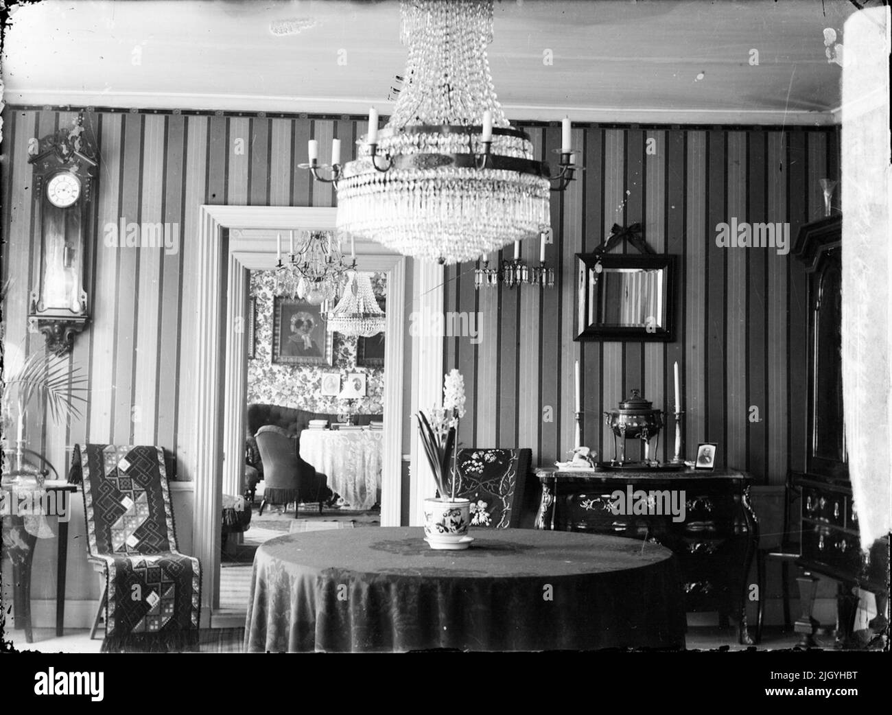 La sala di Borgmästargården, Östhammar, Uppland. Evento storico, nome legato a Objek: Wahlund, Johan Foto Stock