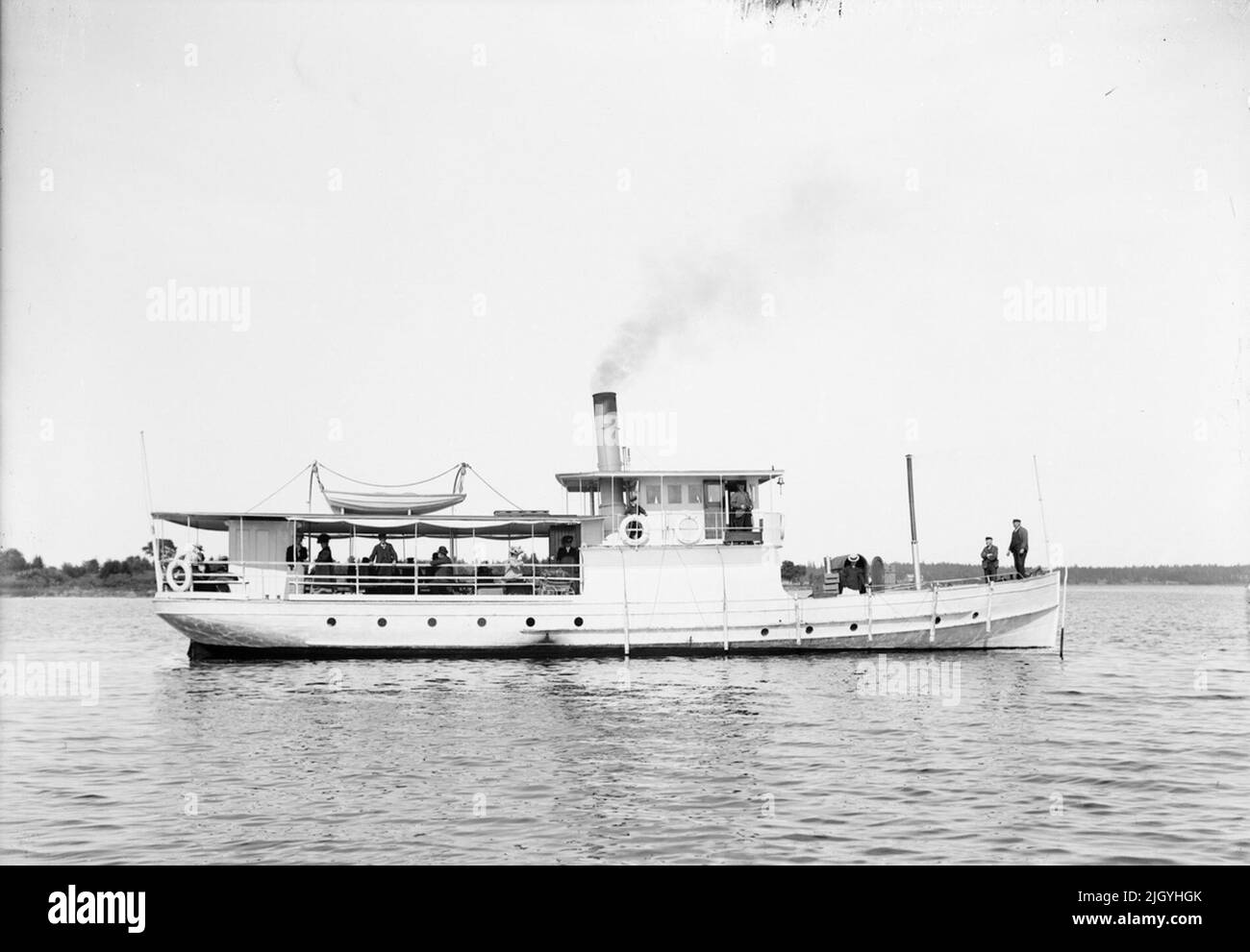 A vapore su Östhammarsfjärden ', Östhammar, Uppland. A vapore su Östhammarsfjärden ', Östhammar, Uppland Foto Stock