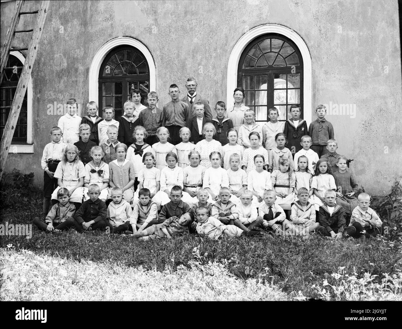 Classe scolastica, Östhammar, Uppland. Classe scolastica, Östhammar, Uppland Foto Stock