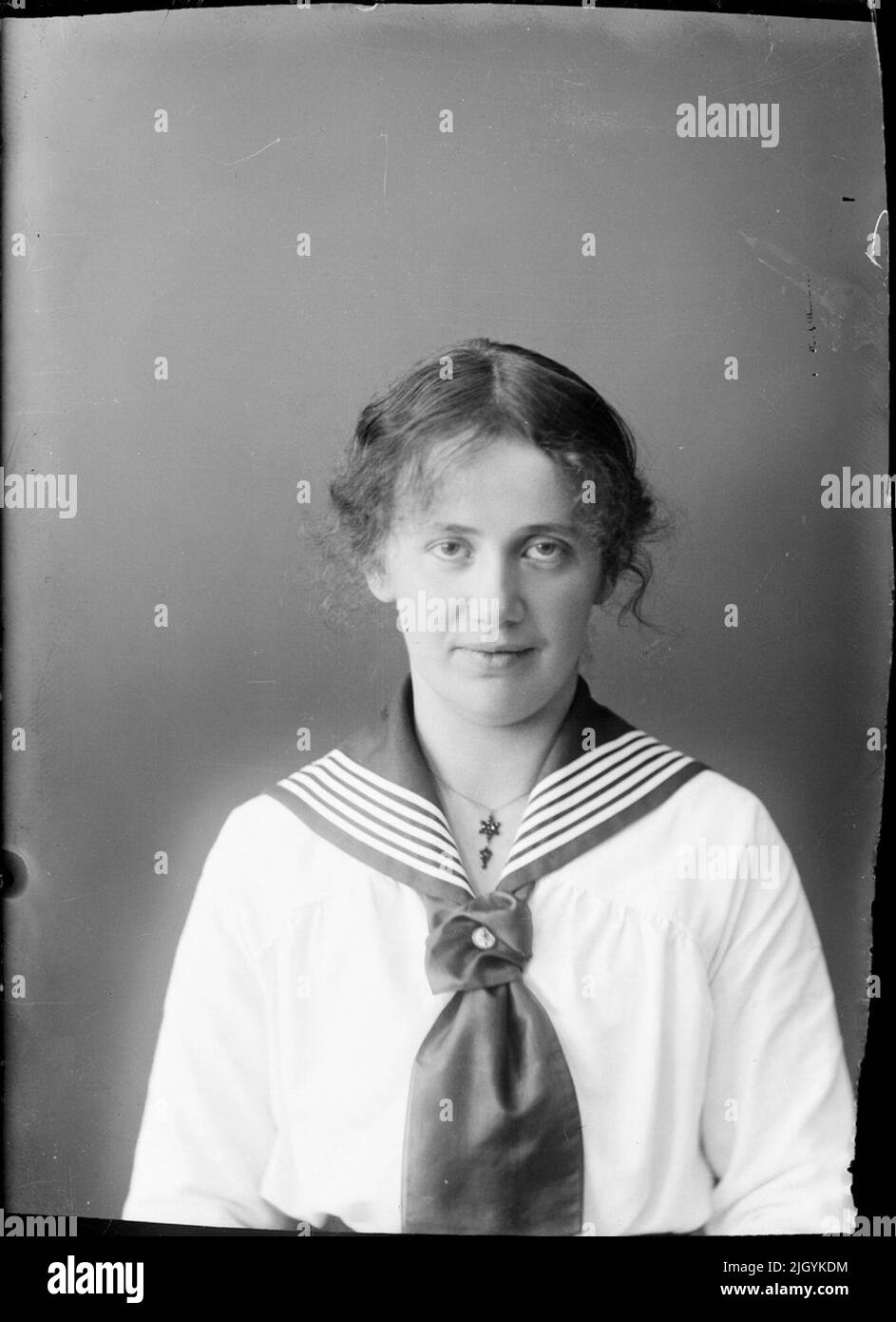 Ritratto femminile, Östhammar, Uppland. Ritratto delle donne, Östhammar, Uppland Foto Stock