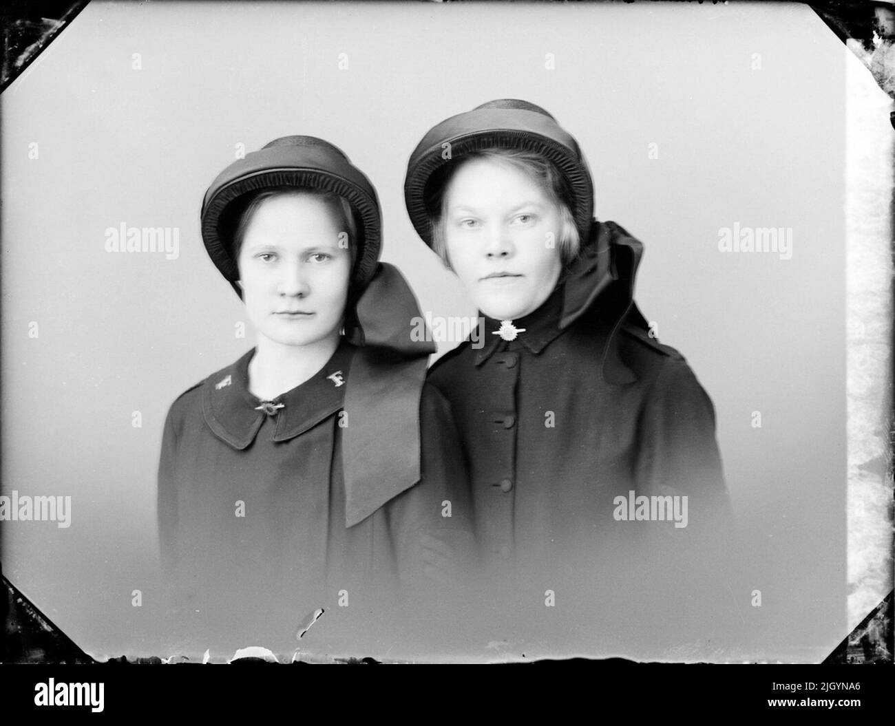 Donne - soldati della salvezza, Östhammar, Uppland. Evento storico, nome relativo a Objek: Kullander, evento storico, nome relativo a Objek: L'Esercito della salvezza Foto Stock