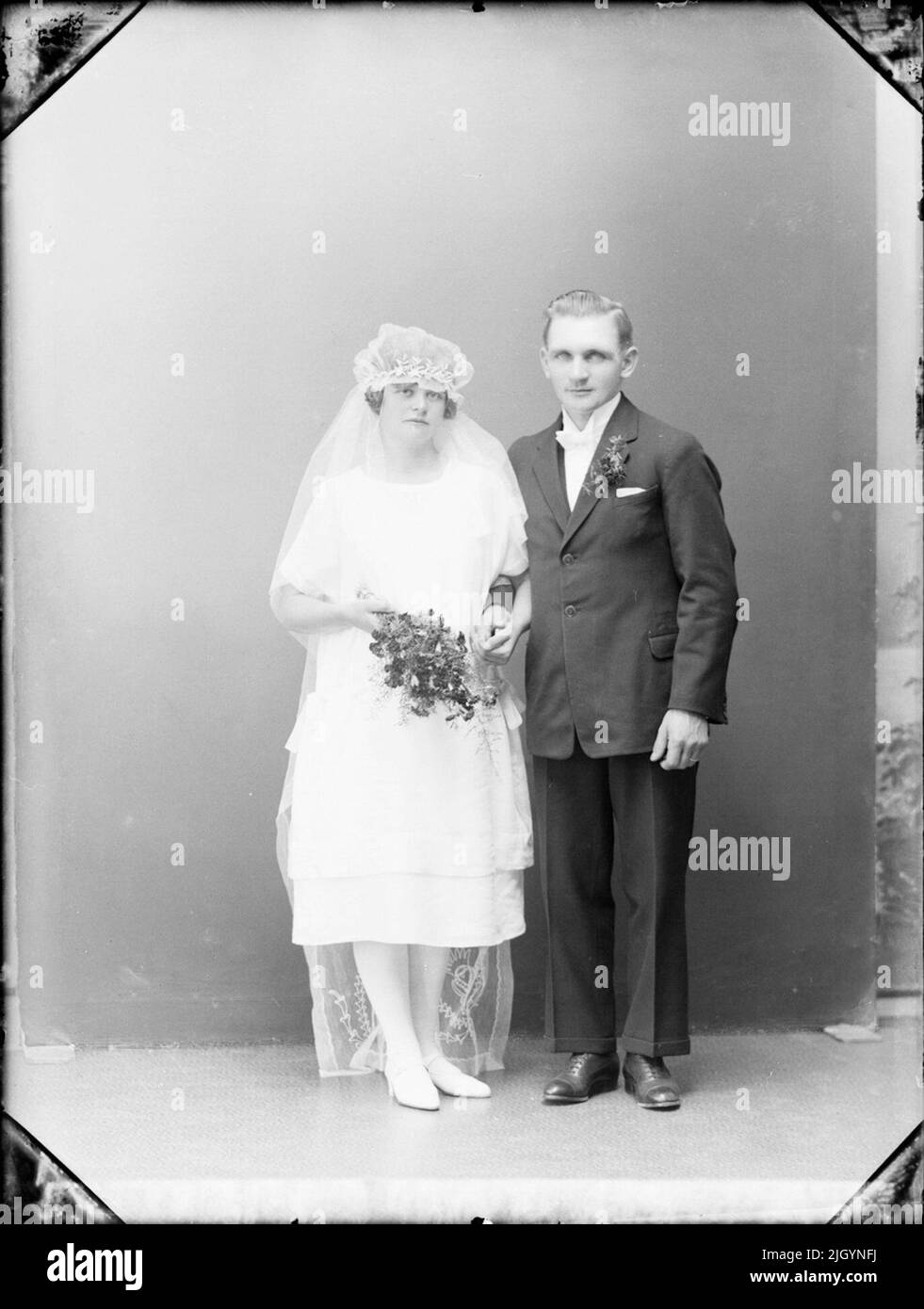 Coppia nuziale, Östhammar, Uppland. Evento storico, nome legato a Objek: Ström, Ingvar Foto Stock