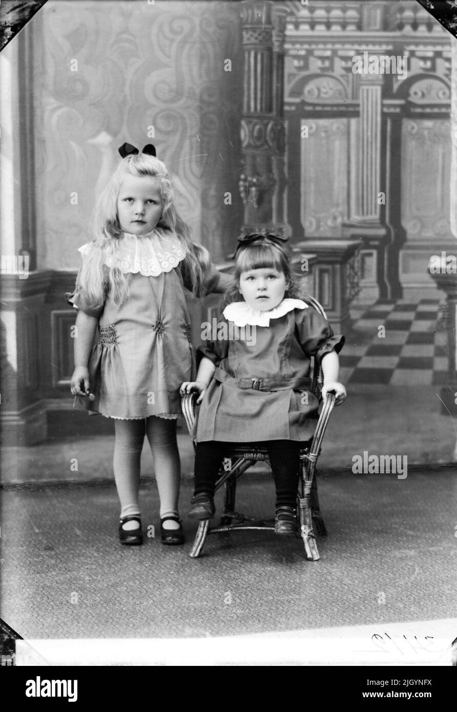 Ritratto per bambini, Östhammar, Uppland. Evento storico, nome legato a Objek: Ekland, David Foto Stock