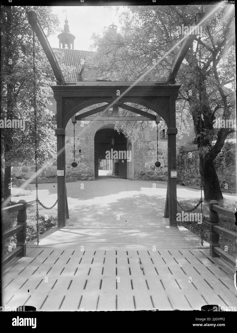 Ponte a falda in pietra, Svezia. Ponte a falda in pietra, Svezia Foto Stock