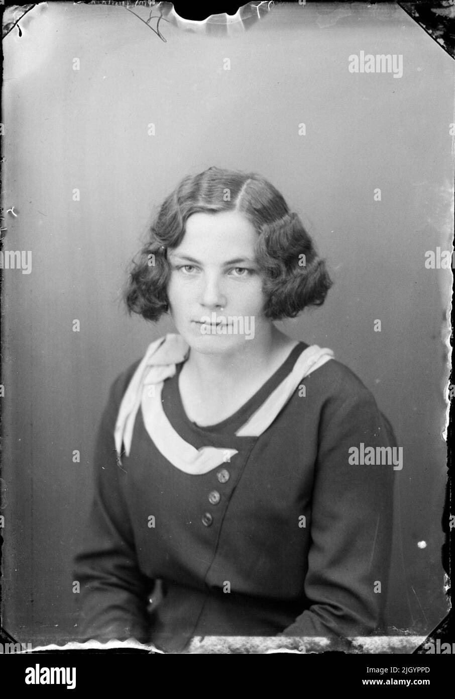 Giovane donna, Östhammar, Uppland. Evento storico, nome legato a Objek: Fagerholm, Aina Foto Stock