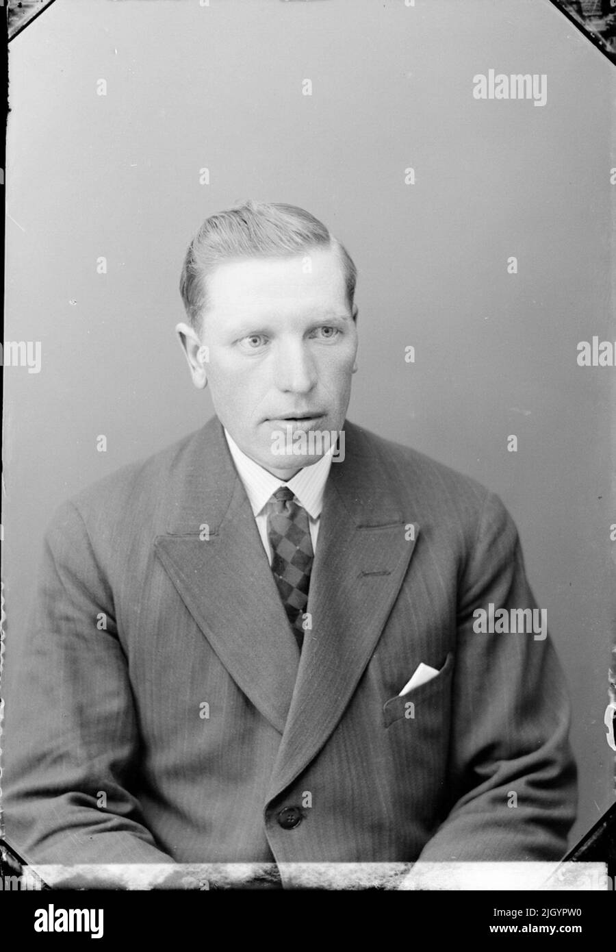 Uomo, Östhammar, Uppland. Evento storico, nome legato a Objek: Andersson, Bertil Foto Stock