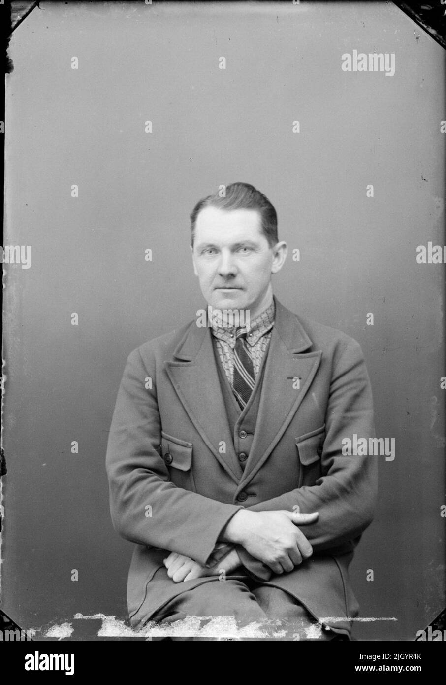 Uomo, Östhammar, Uppland. Evento storico, nome legato a Objek: Gustafsson, Erland Foto Stock