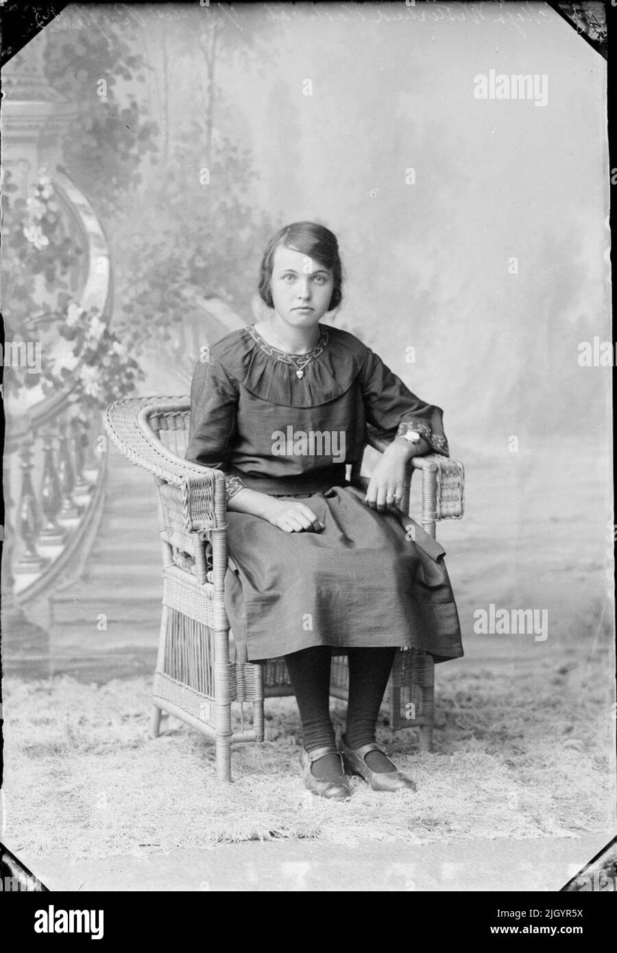 Giovane donna, Östhammar, Uppland. Evento storico, nome legato a Objek: Westerlund, Maja Foto Stock