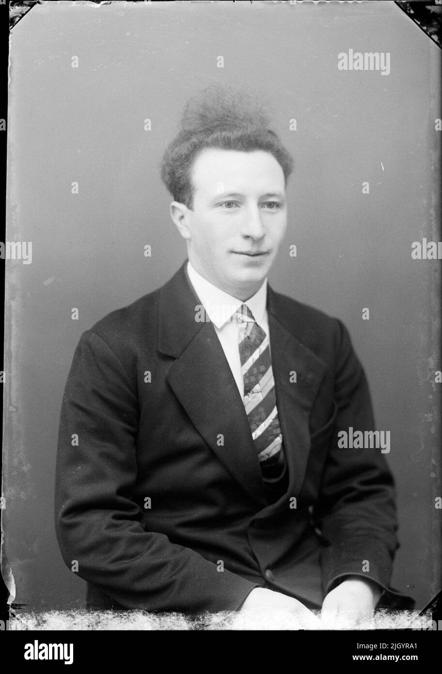 Uomo, Östhammar, Uppland. Evento storico, nome legato a Objek: Fredriksson, H. Foto Stock