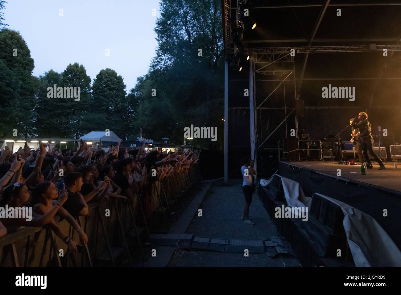 Milano, Italia, luglio 13 2022. Chiello FSK si esibisce dal vivo al Circolo Magnolia di Milano il 13 2022 luglio. PH Marco Arici / Alamy Live newa Foto Stock