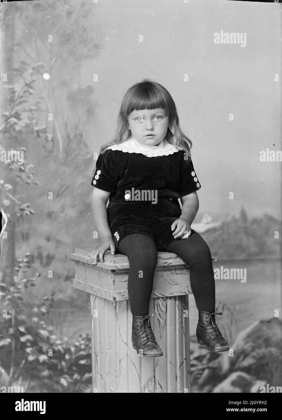 Ritratto per bambini, Östhammar, Uppland. Evento storico, nome legato a Objek: Westerberg, Oscar Foto Stock