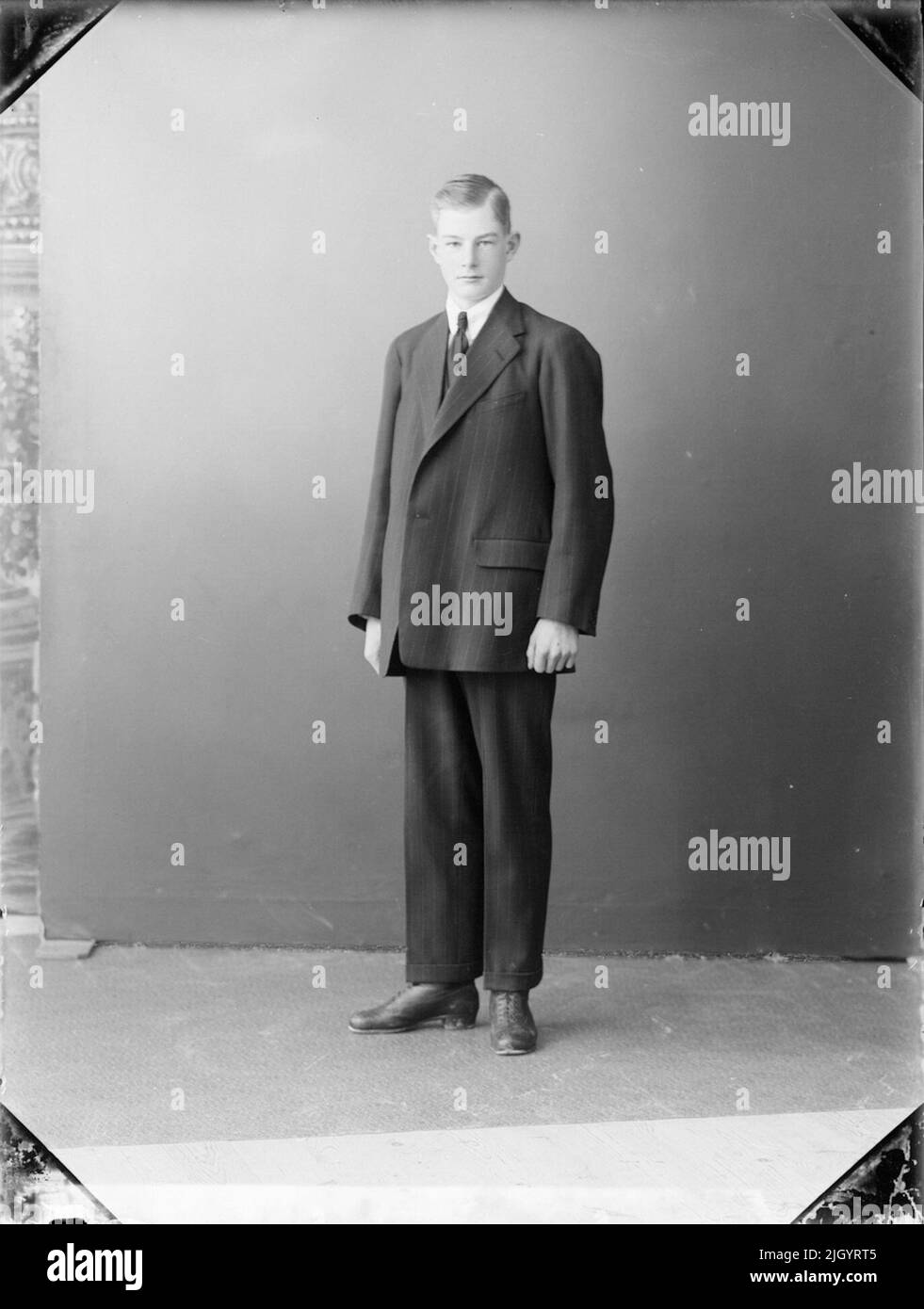 Giovane uomo, Östhammar, Uppland. Evento storico, nome legato a Objek: Andersson, Stig Foto Stock