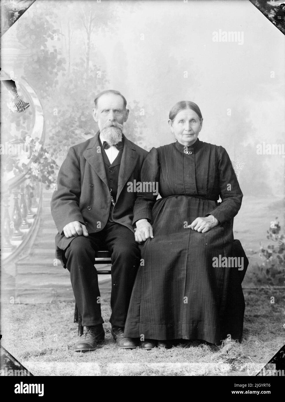 Uomo e donna, Östhammar, Uppland. Evento storico, nome legato a Objek: Eriksson, Foto Stock