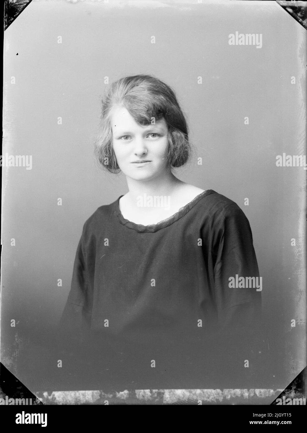 Giovane donna, Östhammar, Uppland. Evento storico, nome legato a Objek: Jansson, Agnes Foto Stock